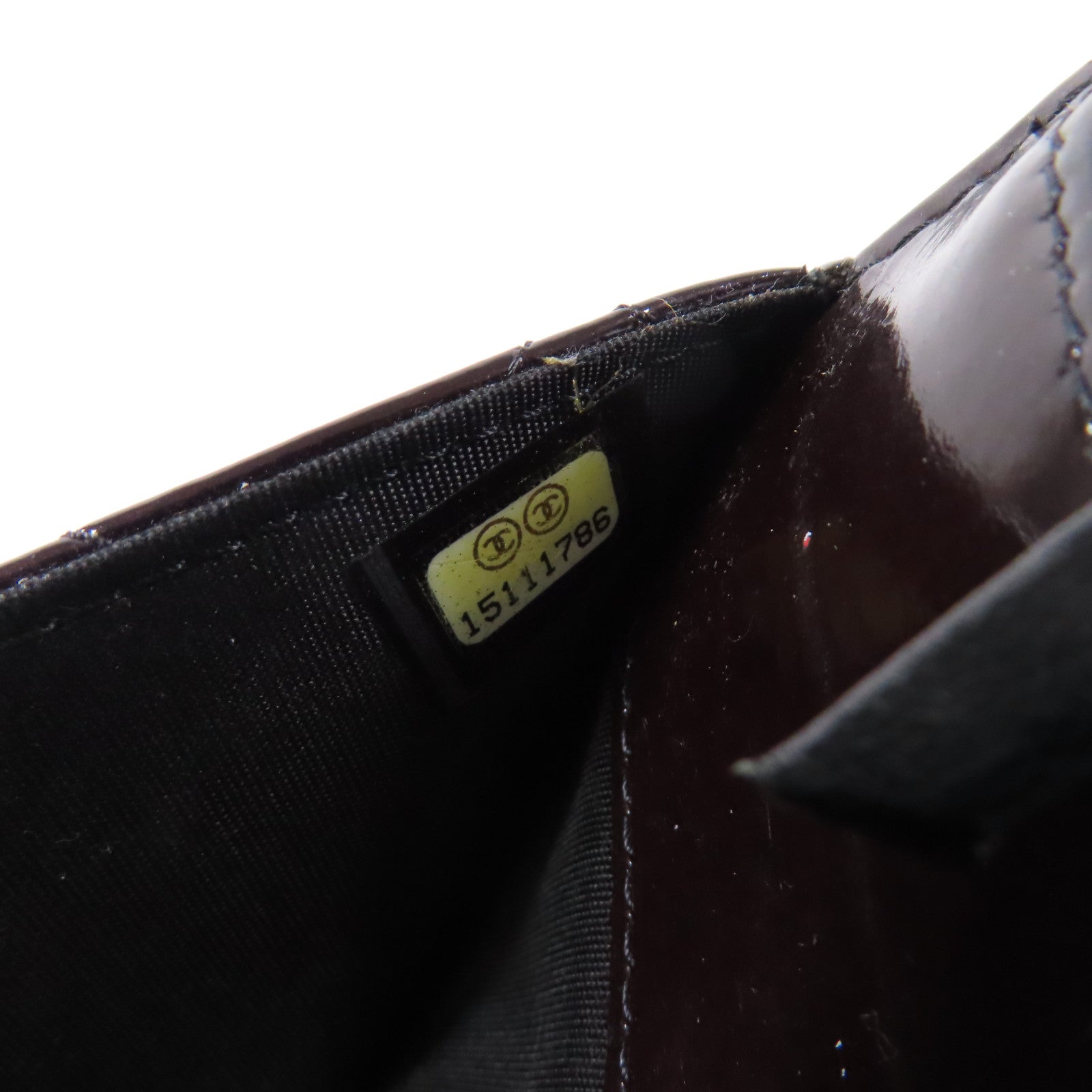 CHANEL 漆皮皮革WOC Wallet On Chain銀扣鏈帶肩背袋
