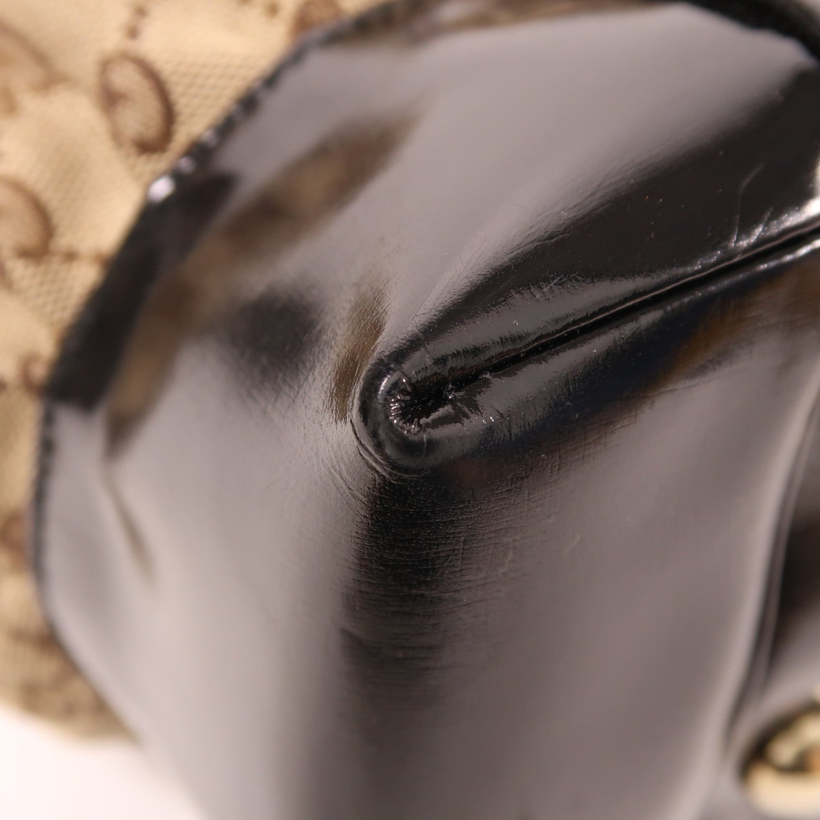 GUCCI 帆布Shoulder Bag金扣肩背袋