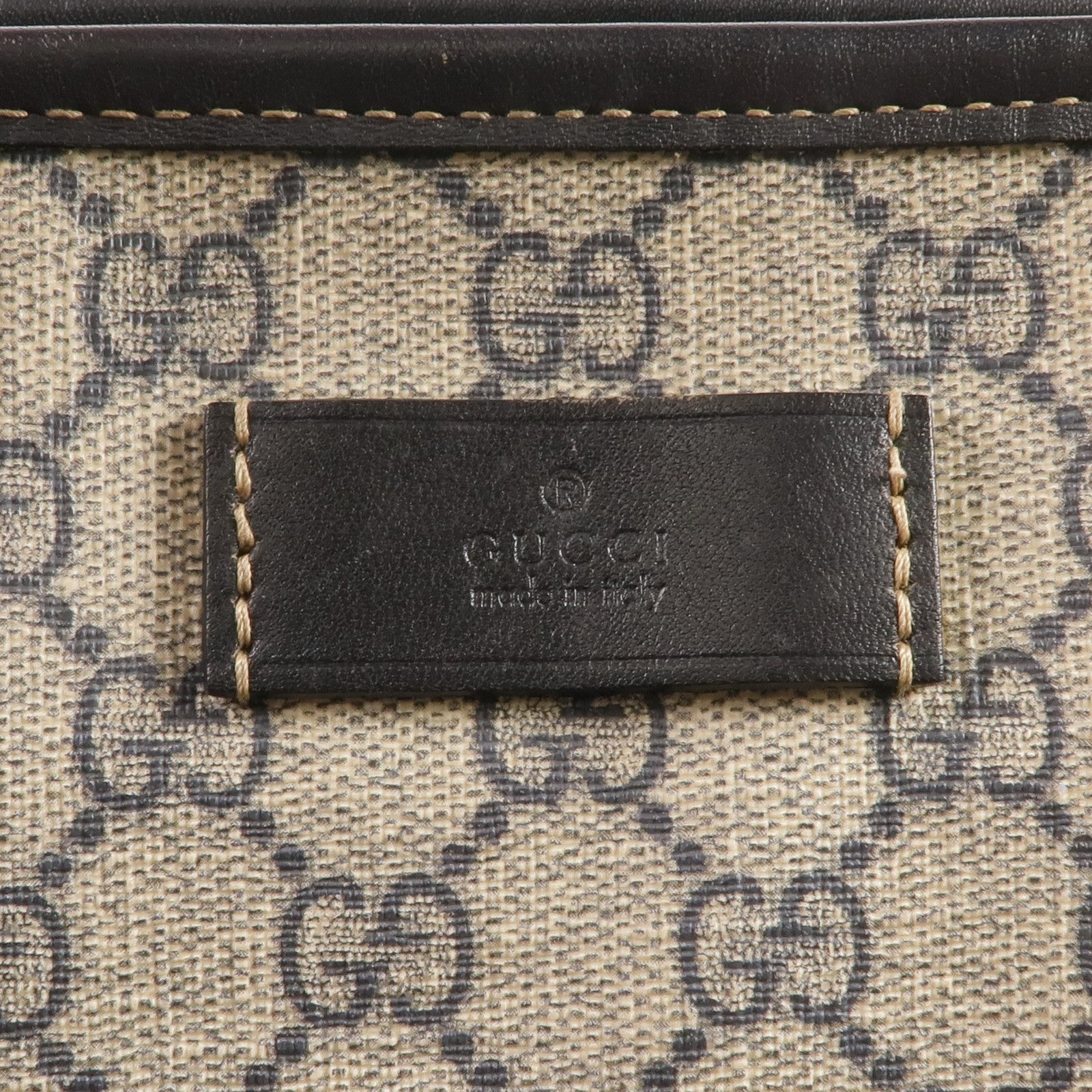 GUCCI 塗層帆布Shoulder Tote銀扣肩背袋/手挽袋