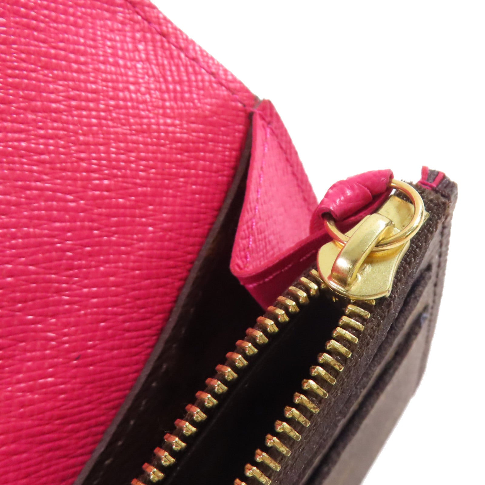 LOUIS VUITTON Monogram Emilie Long wallet金扣長錢包啡色/粉紅色