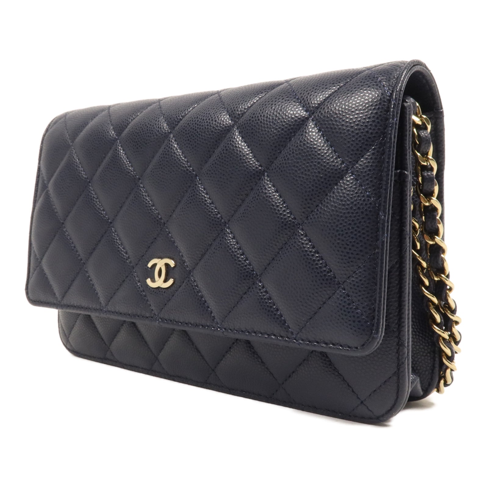 CHANEL 牛皮皮革WOC Wallet On Chain金扣鏈帶肩背袋