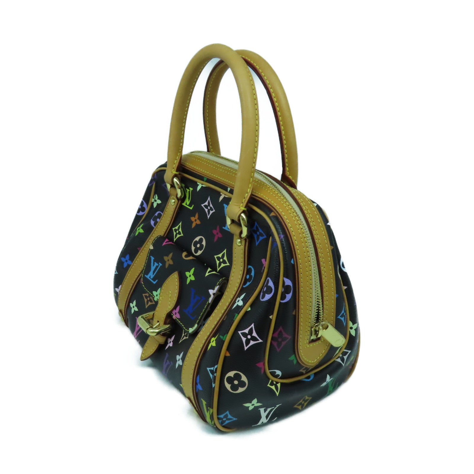 LOUIS VUITTON 【激減優惠】Monogram Multicolore Priscilla金扣手挽袋黑色