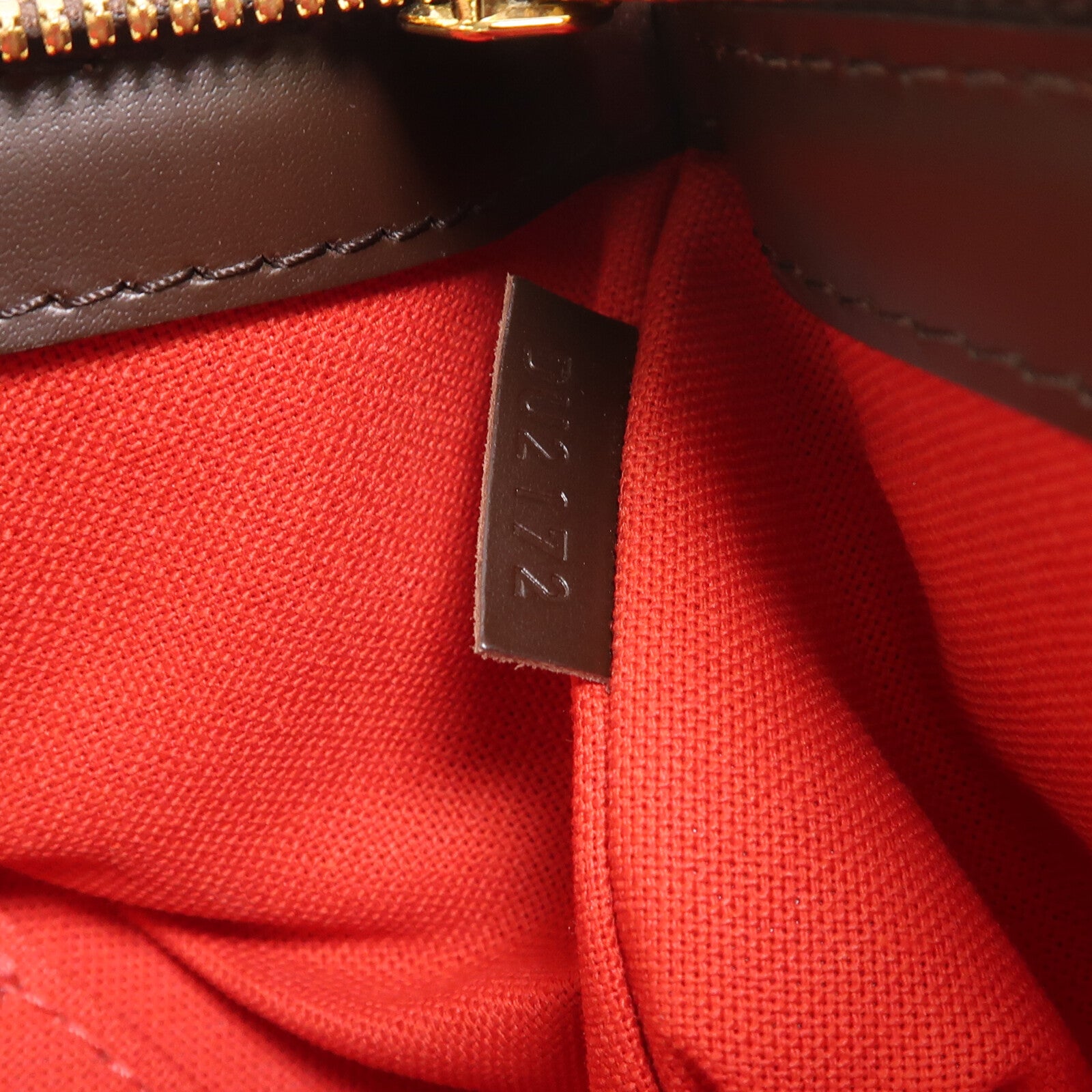 LOUIS VUITTON Damier Verona MM金扣肩背袋棕色