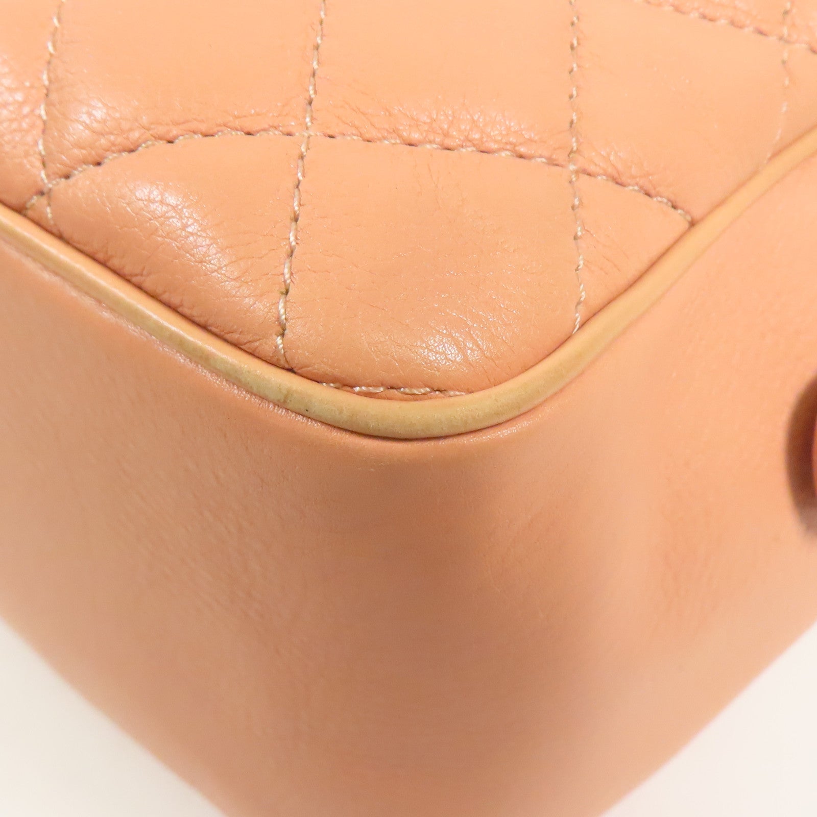 CHANEL 皮革Shoulder Bag金扣鏈帶手挽肩背兩用袋