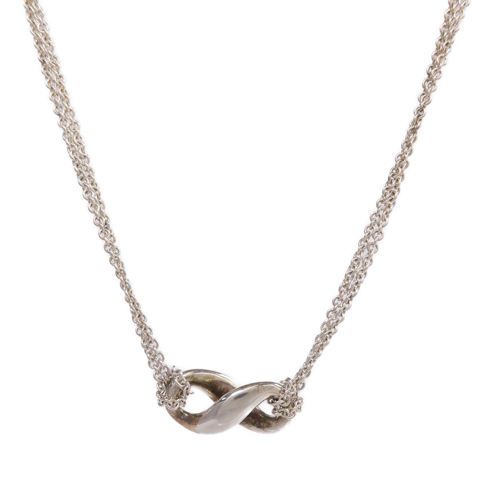 TIFFANY＆CO 925純銀Infinity Necklace項鍊