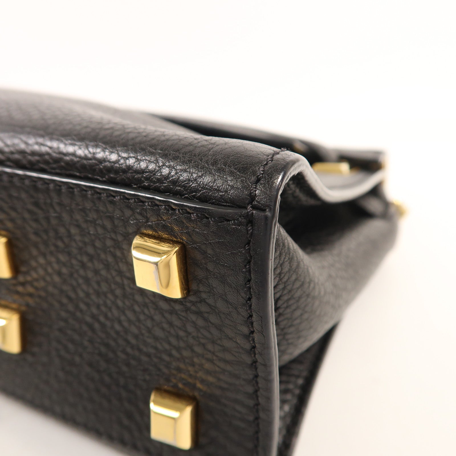 Valentino 牛皮皮革2 Way Shoulder金扣手挽肩背兩用袋