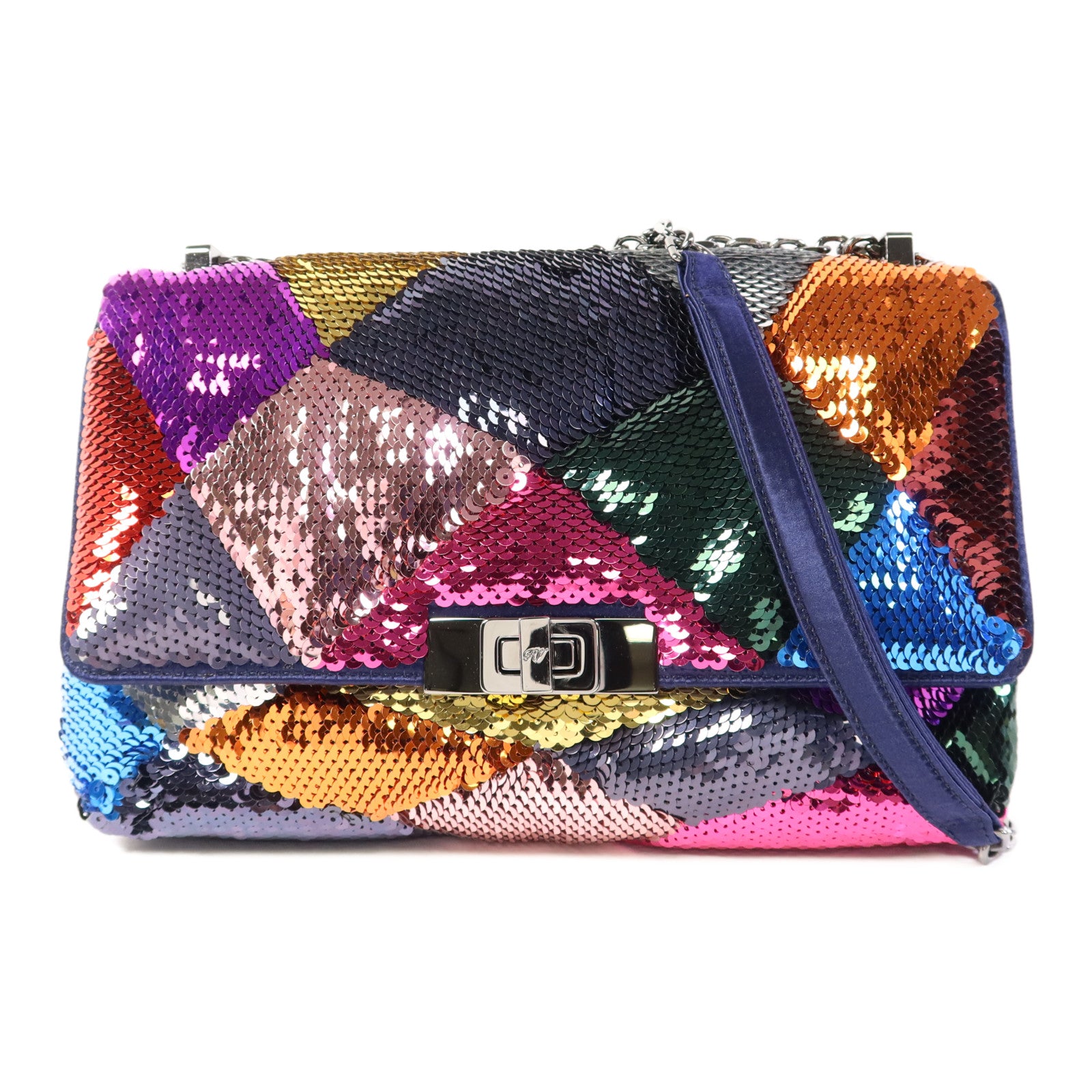 SELECTION 珠片Rover Vivian Chain Shoulder銀扣鏈帶肩背袋