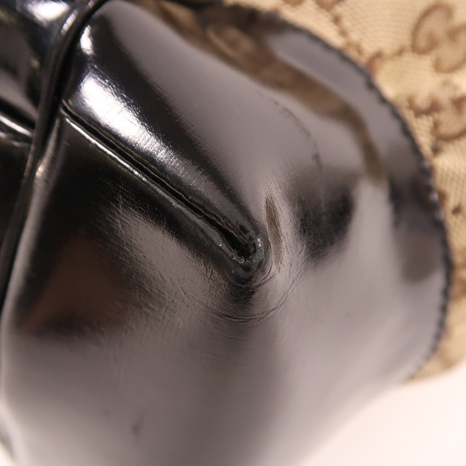 GUCCI 帆布Shoulder Bag金扣肩背袋