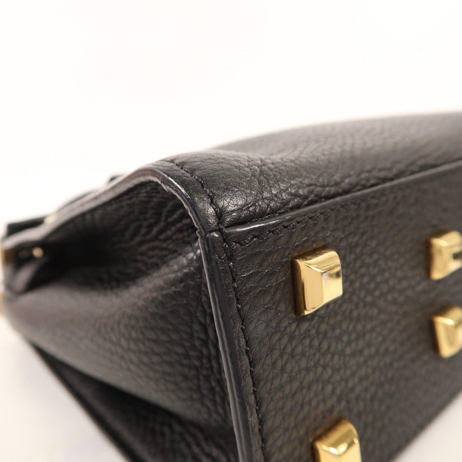 Valentino 牛皮皮革2 Way Shoulder金扣手挽肩背兩用袋