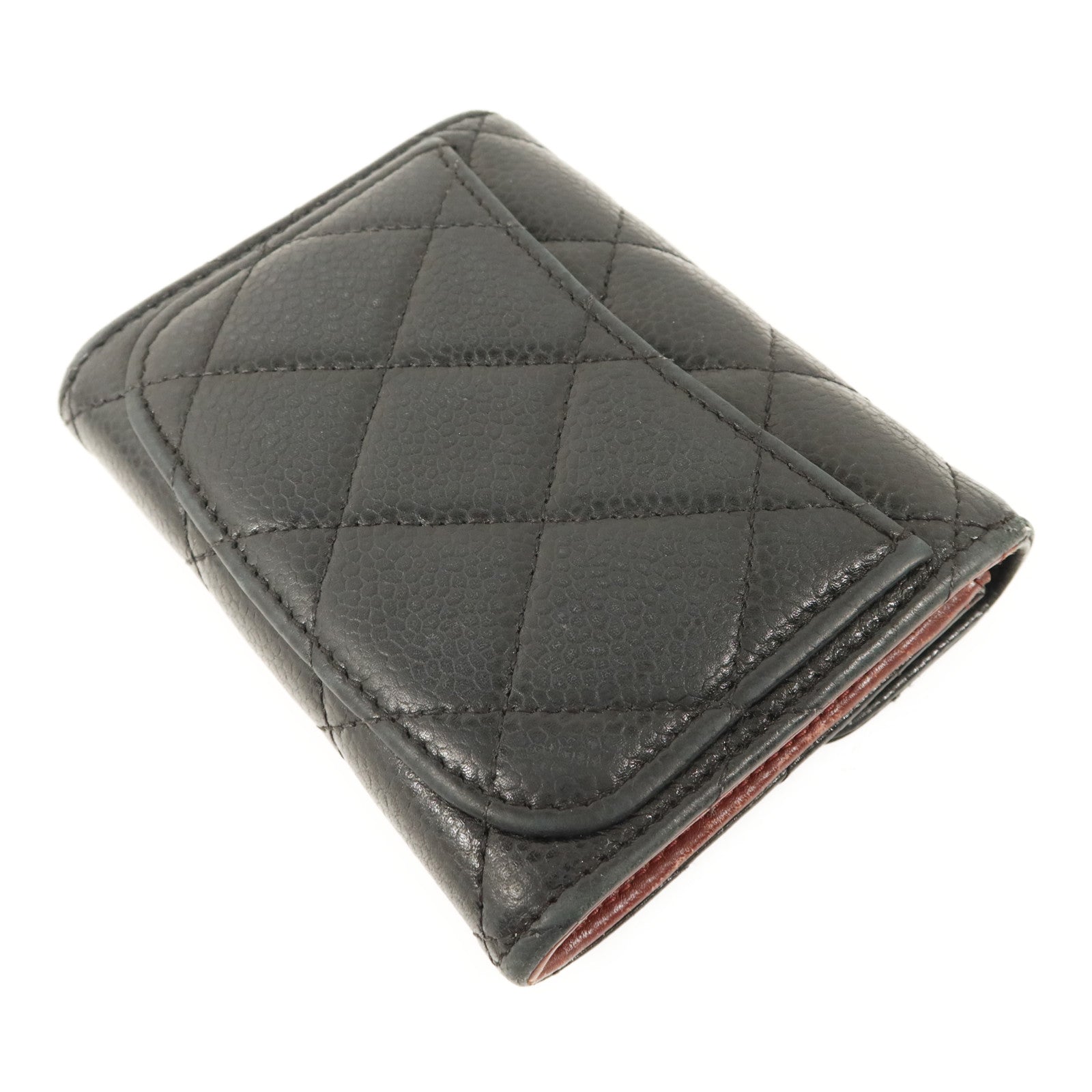 CHANEL 牛皮皮革Card Case銀扣卡片套