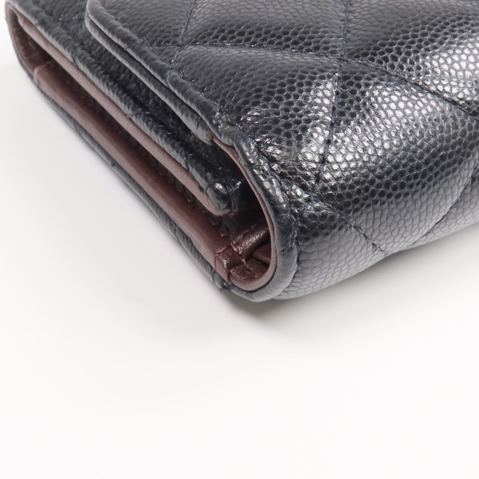 CHANEL 牛皮皮革Wallet金扣錢包