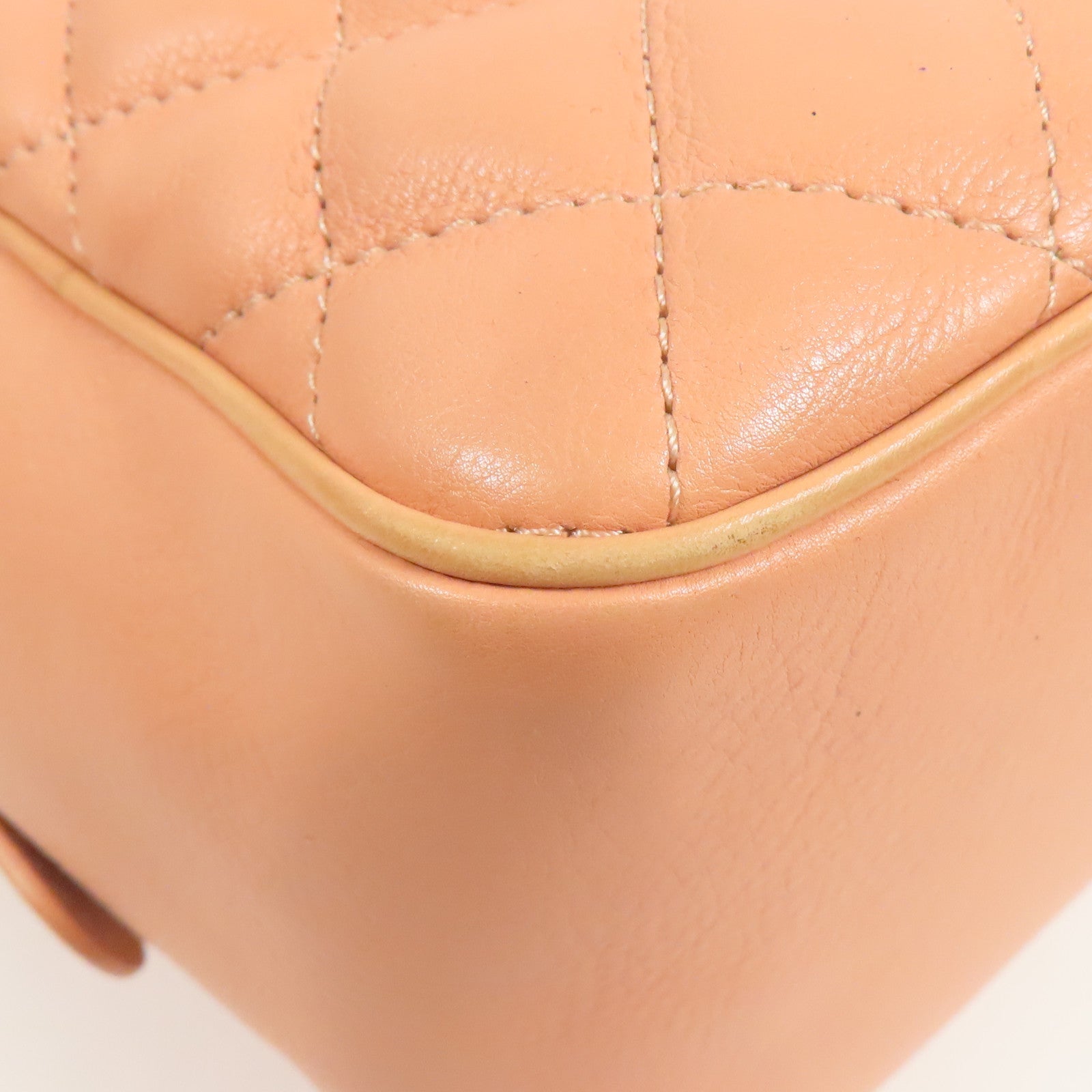 CHANEL 皮革Shoulder Bag金扣鏈帶手挽肩背兩用袋