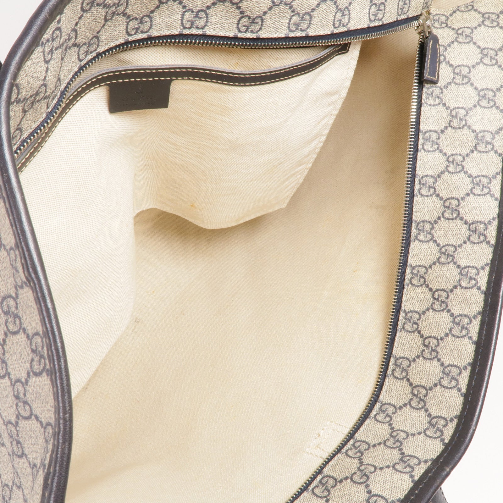 GUCCI 塗層帆布Shoulder Tote銀扣肩背袋/手挽袋