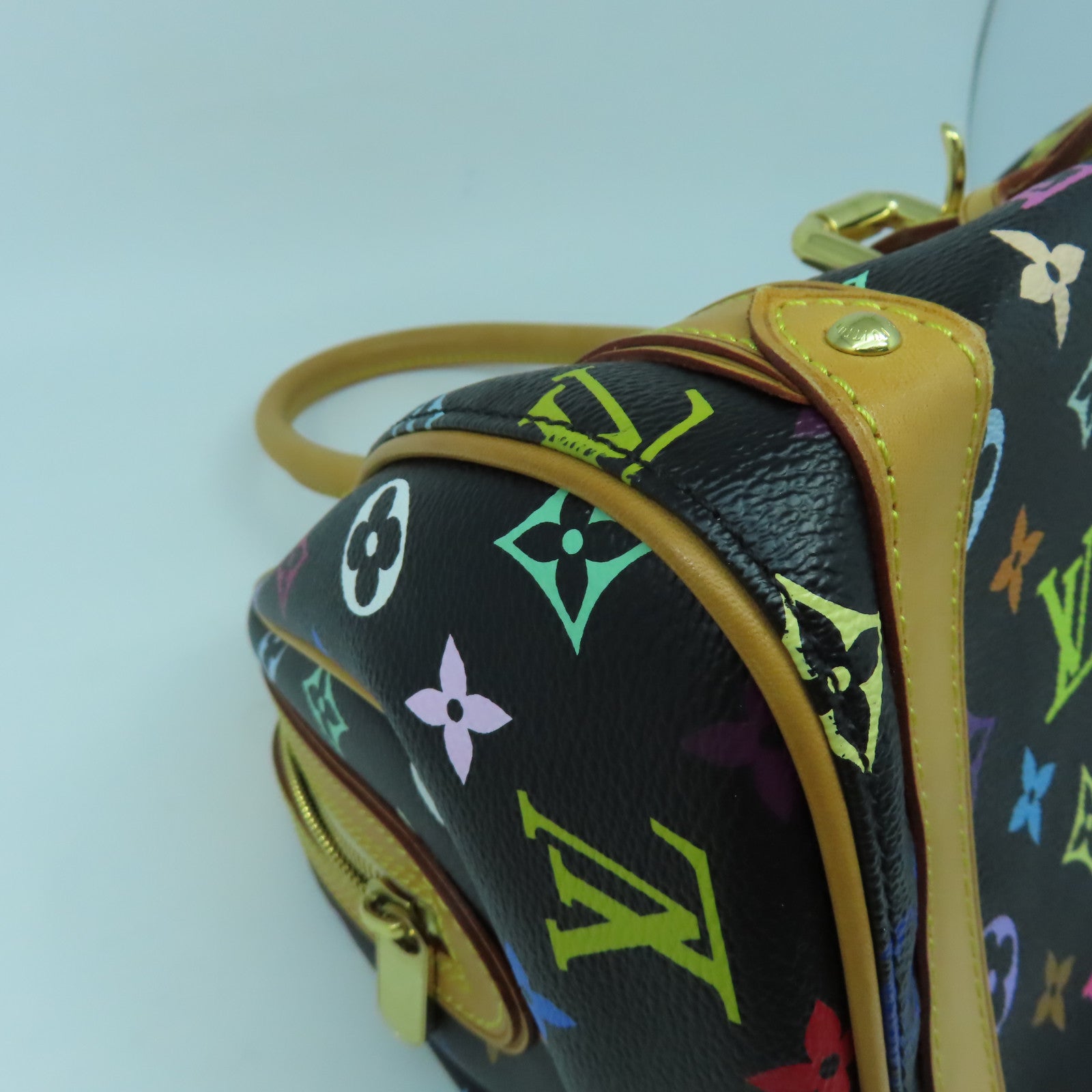 LOUIS VUITTON 【激減優惠】Monogram Multicolore Priscilla金扣手挽袋黑色