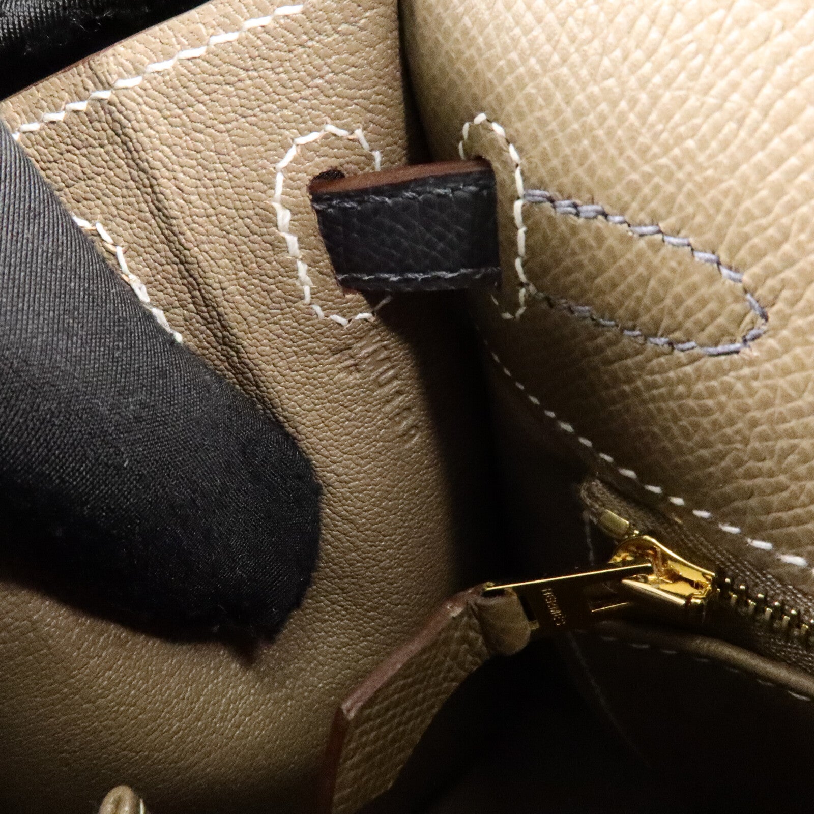 HERMES Epsom皮革Kelly 25手挽肩背兩用袋Etoupe/Ardoise/Noir