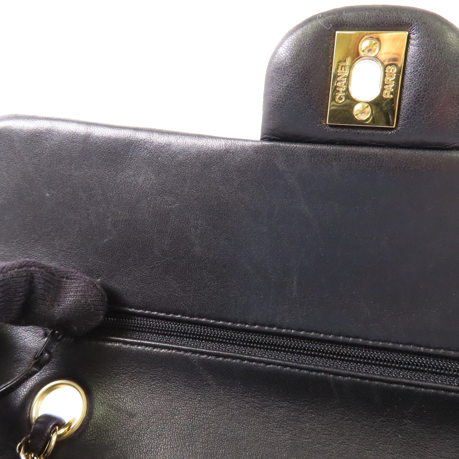 CHANEL 羊皮皮革Classic 25金扣肩背袋