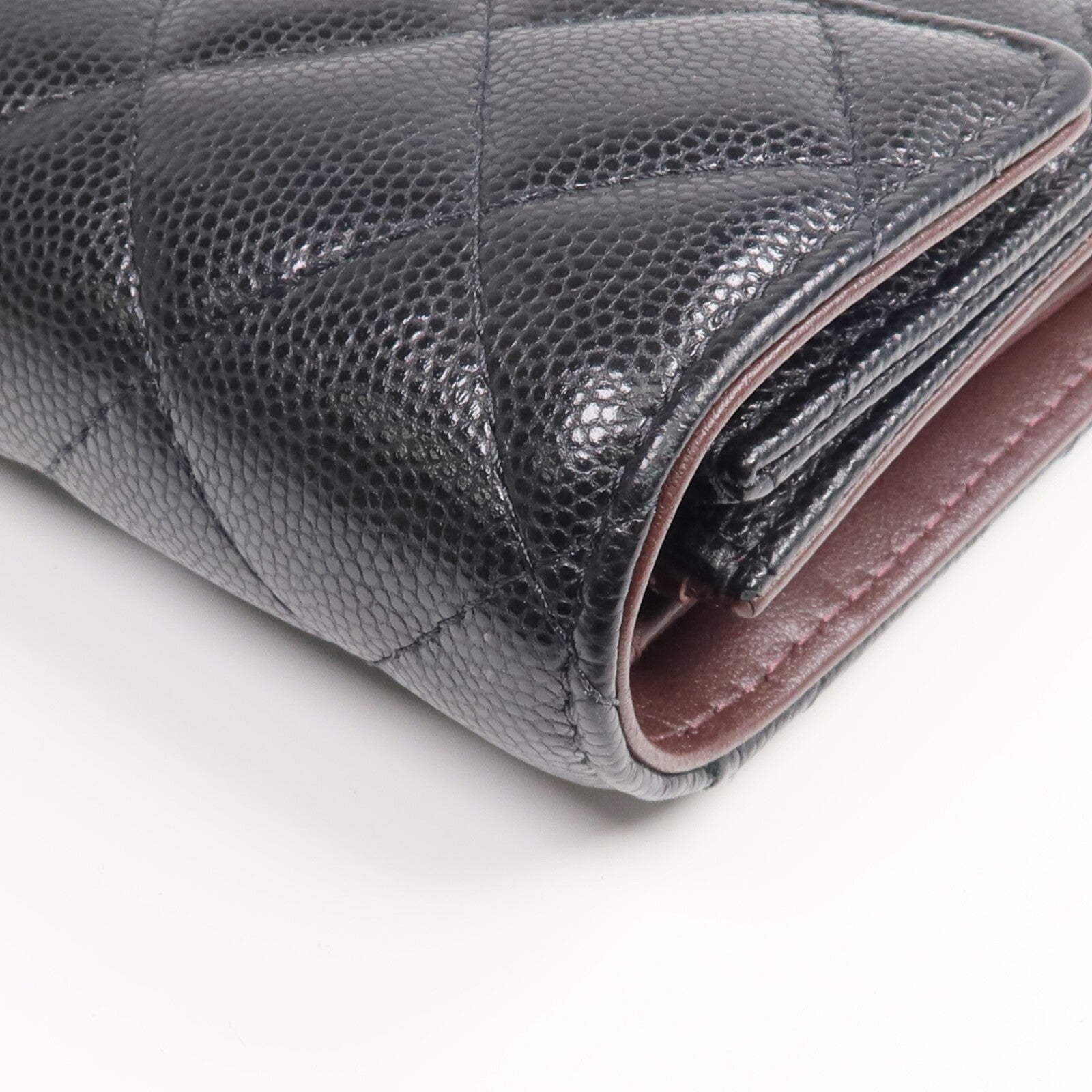 CHANEL 牛皮皮革Wallet金扣錢包