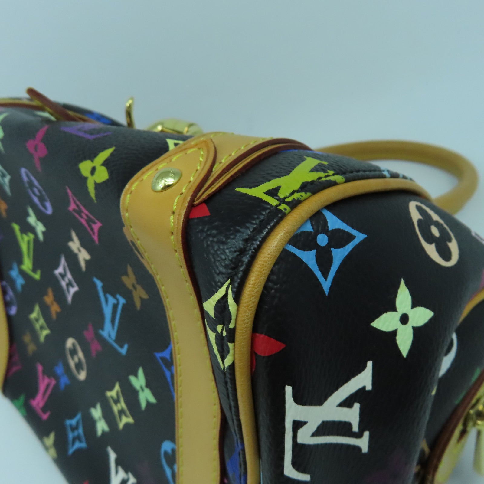 LOUIS VUITTON 【激減優惠】Monogram Multicolore Priscilla金扣手挽袋黑色