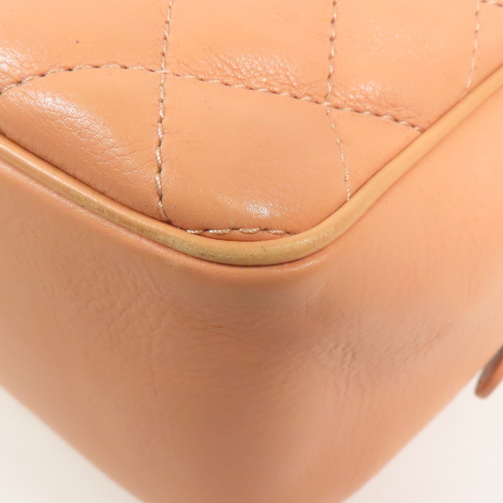 CHANEL 皮革Shoulder Bag金扣鏈帶手挽肩背兩用袋