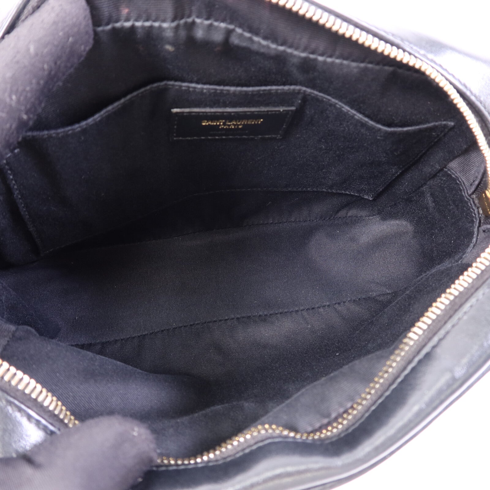 SAINT LAURENT 牛皮皮革Mini Lou金扣肩背袋