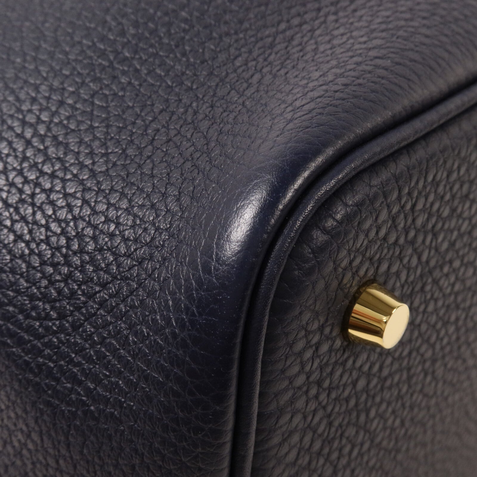 HERMES Clemence皮革Picotin MM手挽袋Rose Extreme/Bleu Nuit