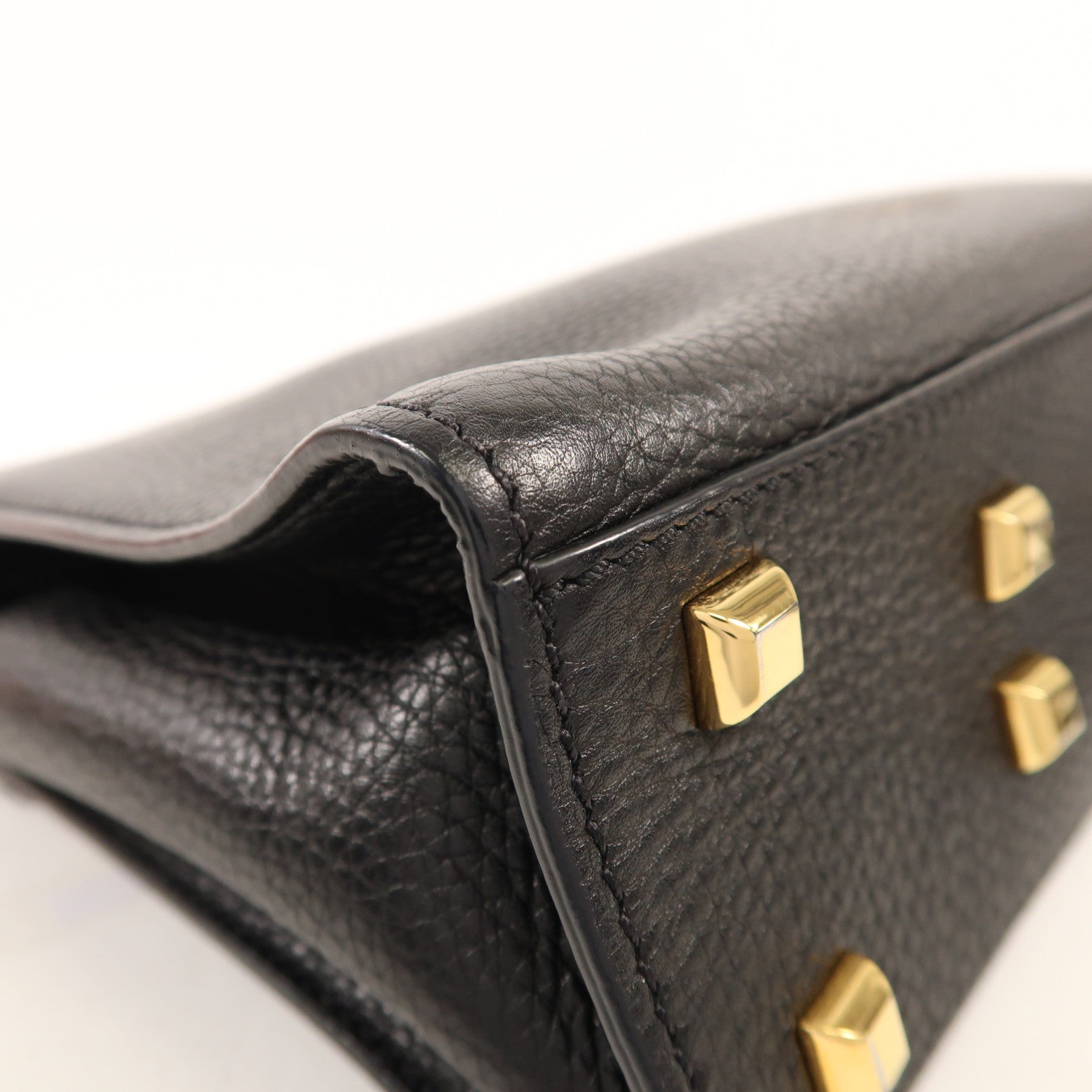 Valentino 牛皮皮革2 Way Shoulder金扣手挽肩背兩用袋