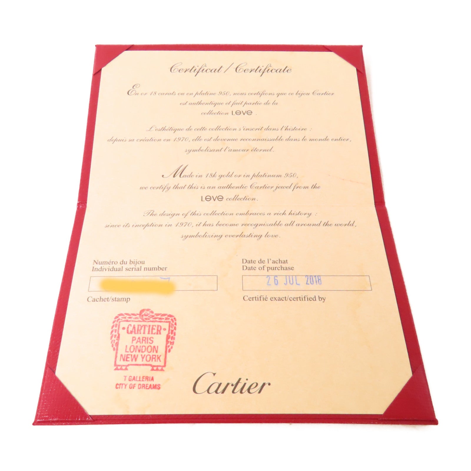 CARTIER 18K玫瑰金Love Bracelet Classic Model手鐲#16