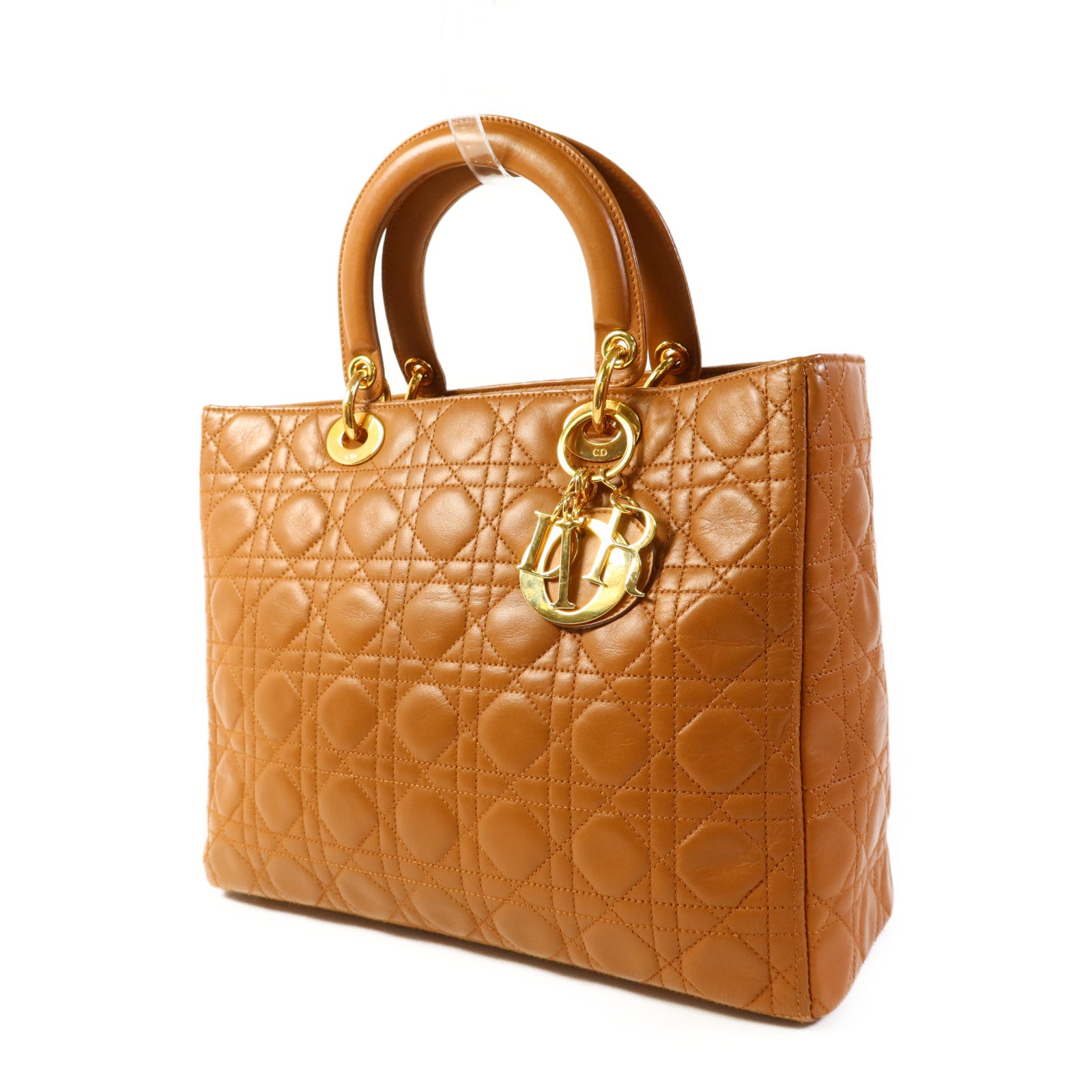 Dior 羊皮皮革Lady Dior金扣手挽肩背兩用袋