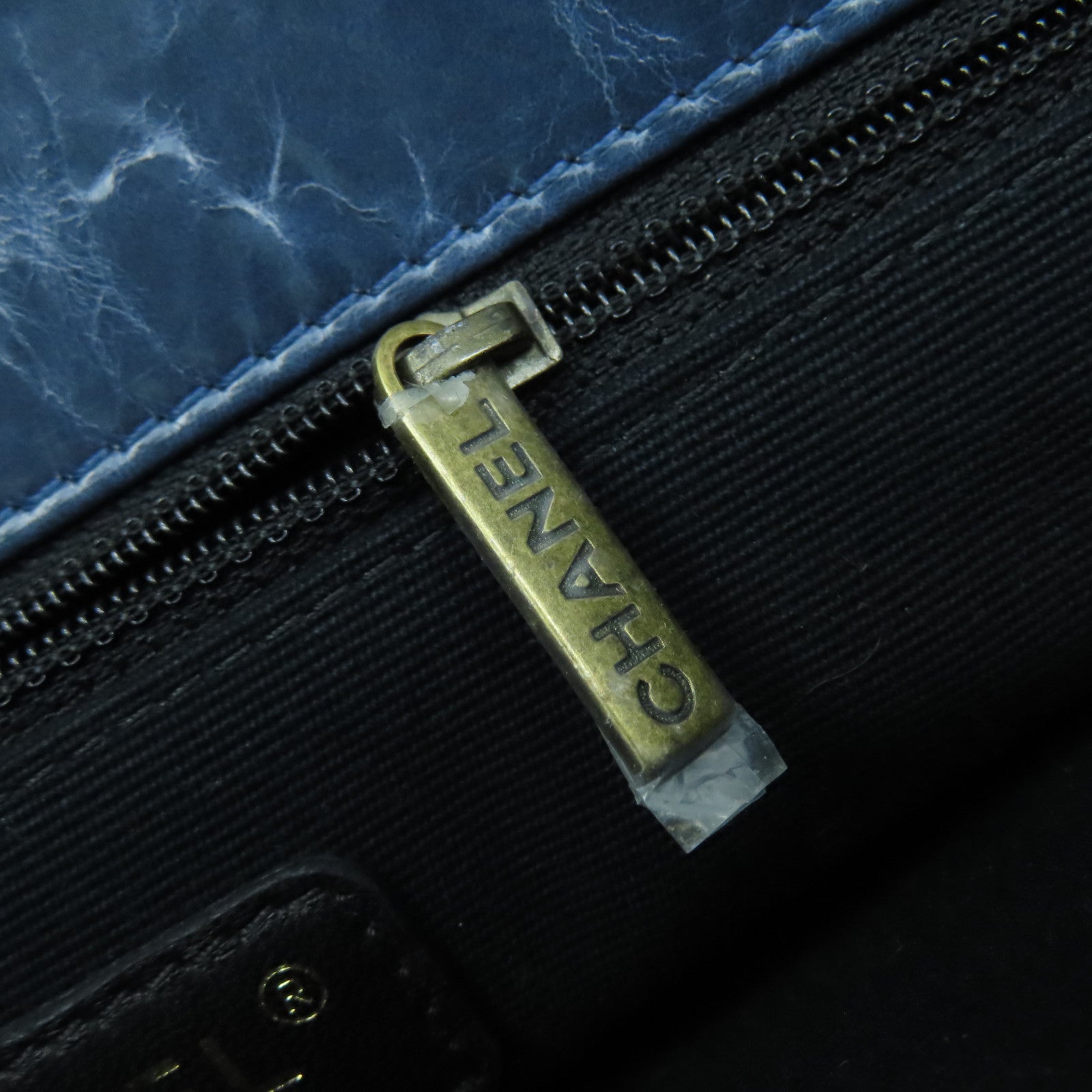 CHANEL 【清倉大減價】菱格牛皮皮革Shoulder Bag金扣肩背袋藍色