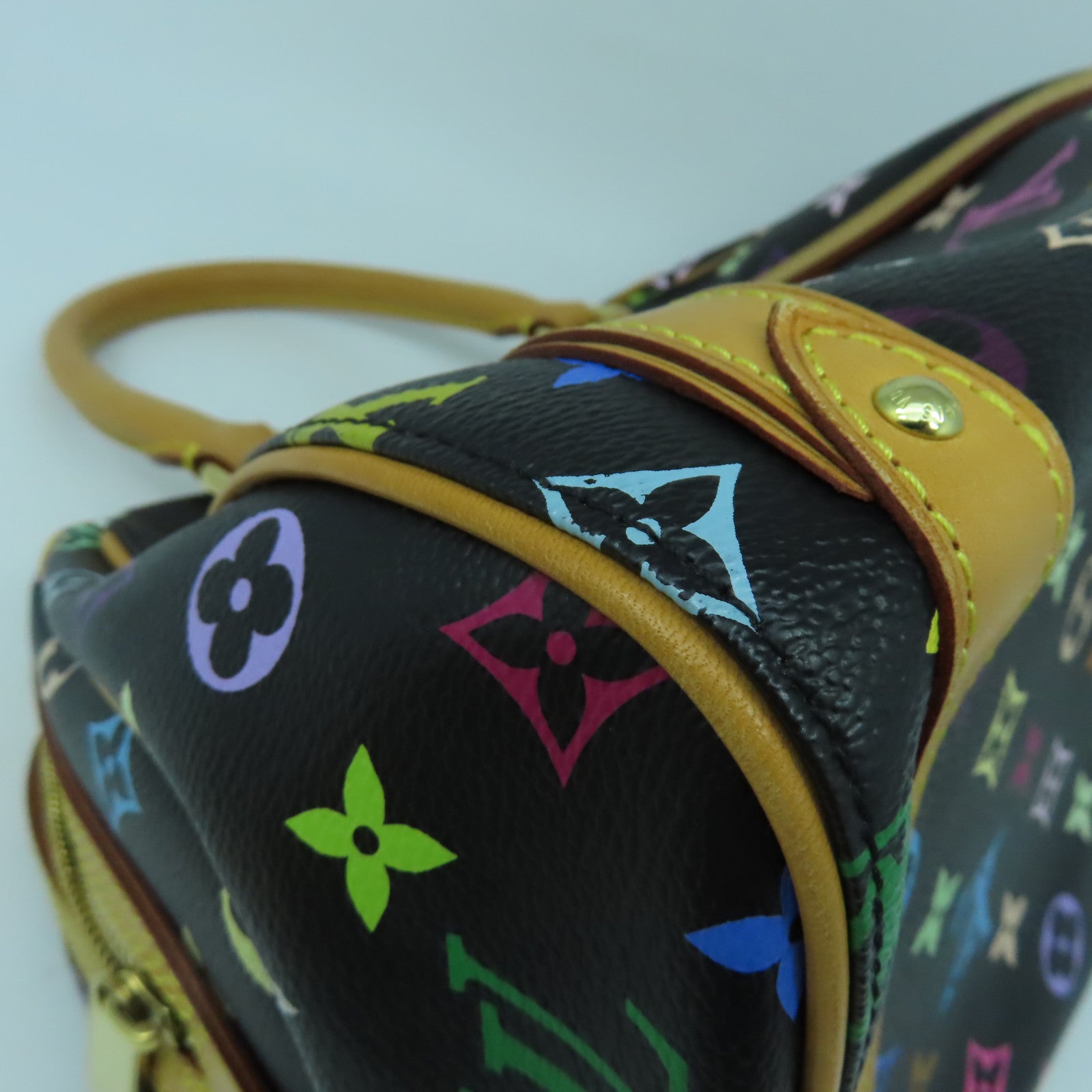 LOUIS VUITTON 【激減優惠】Monogram Multicolore Priscilla金扣手挽袋黑色