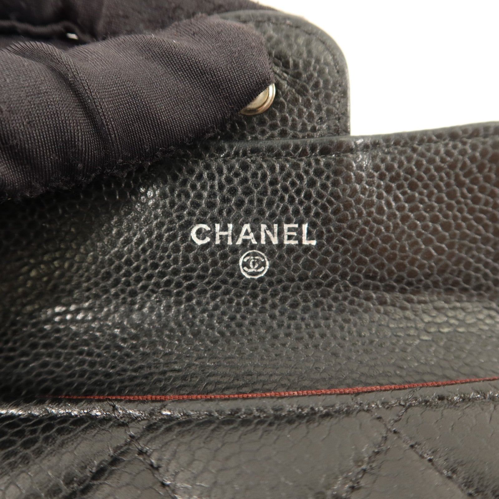 CHANEL 牛皮皮革Card Case銀扣卡片套