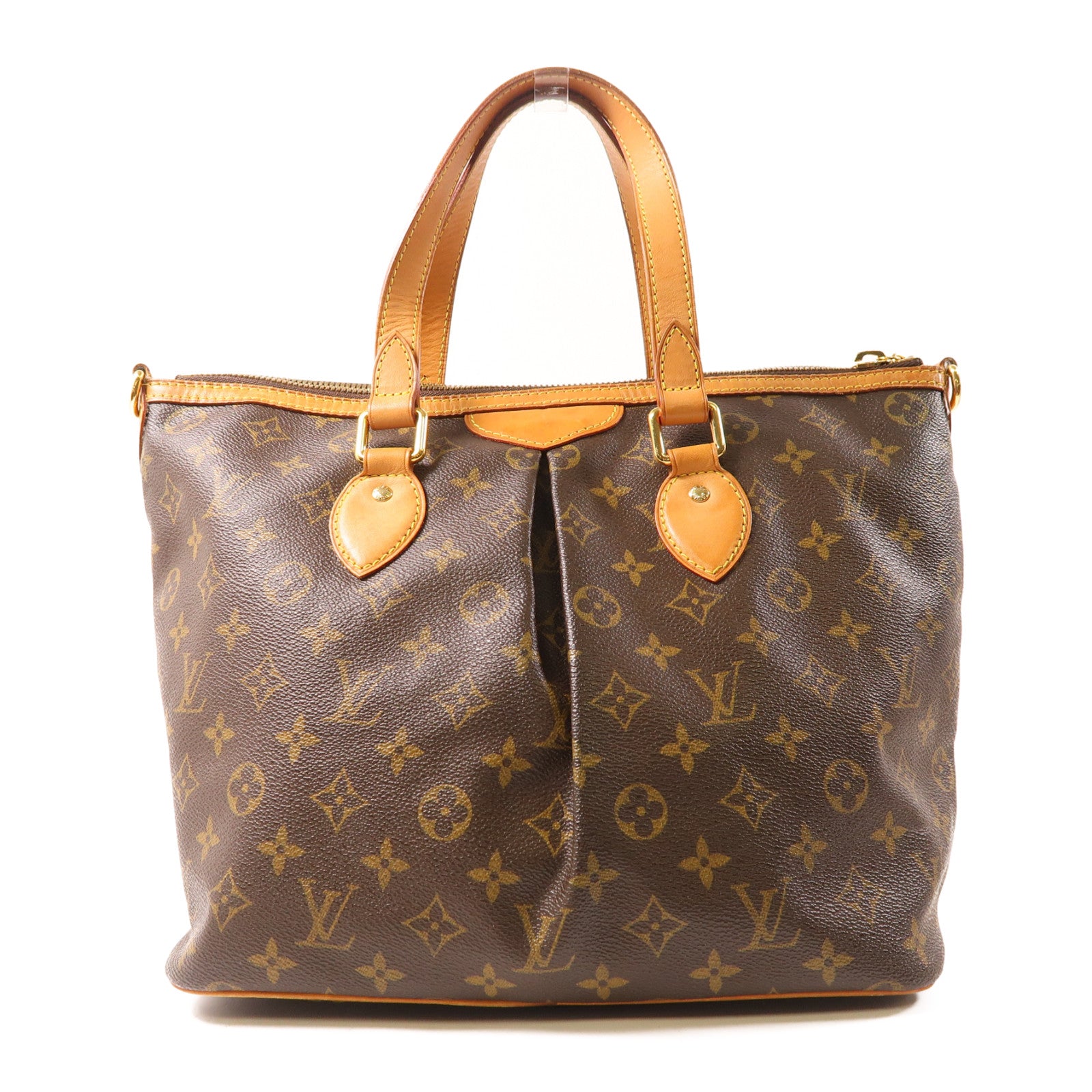 LOUIS VUITTON Monogram Palermo金扣手挽肩背兩用袋啡色
