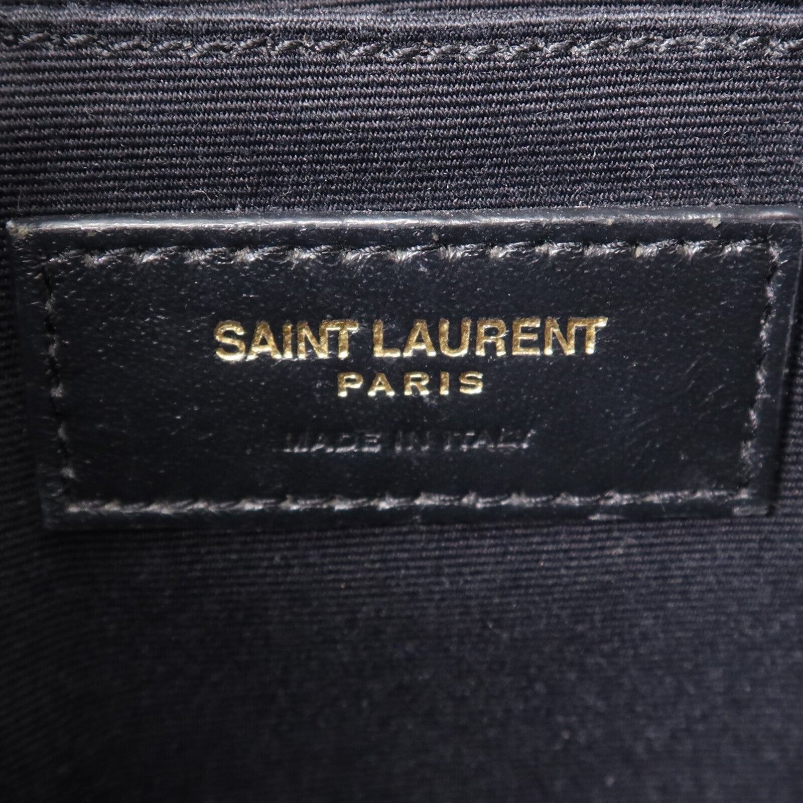 SAINT LAURENT 牛皮皮革Mini Lou金扣肩背袋