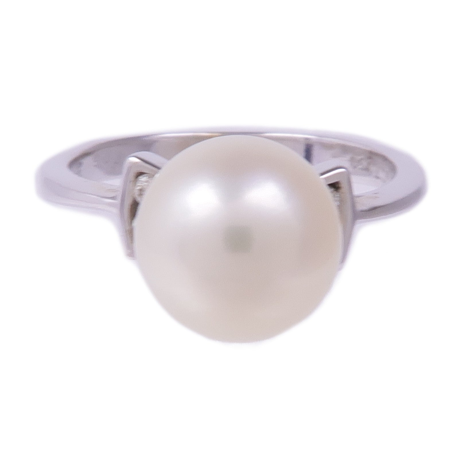 JEWELRY 18K白金Pearl Diamond Ring珍珠/鑽石戒指US#4.5