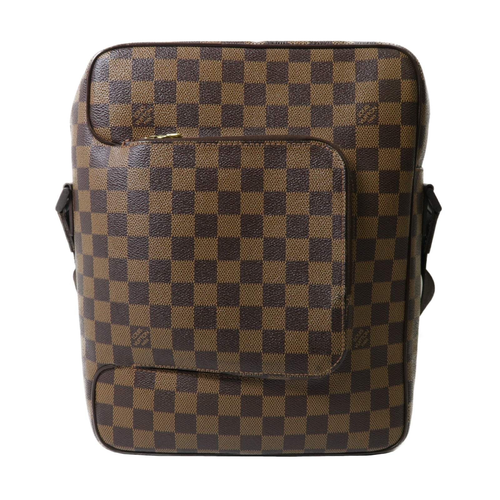 LOUIS VUITTON 【激減優惠】Damier Olaf MM金扣肩背袋啡色