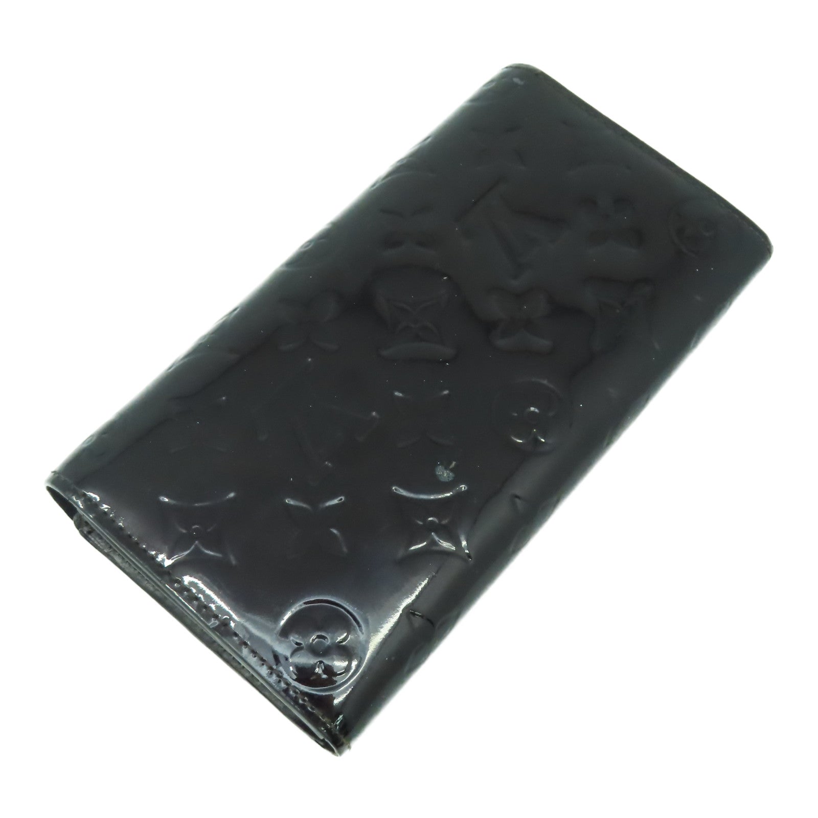 LOUIS VUITTON 【激減優惠】Monogram Vernis Portefeuille Sarah金扣長錢包酒紅色