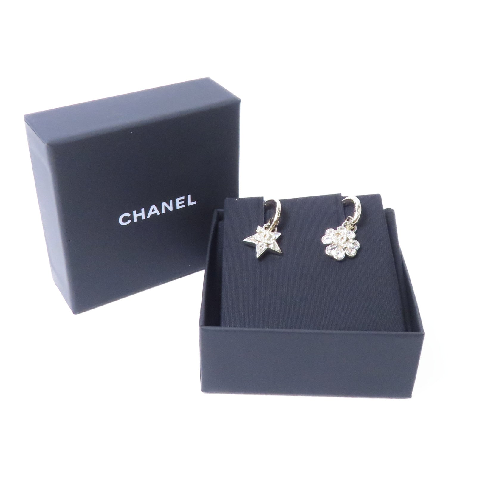 CHANEL 【激減優惠】PVC/金屬Earrings耳環透明/金色