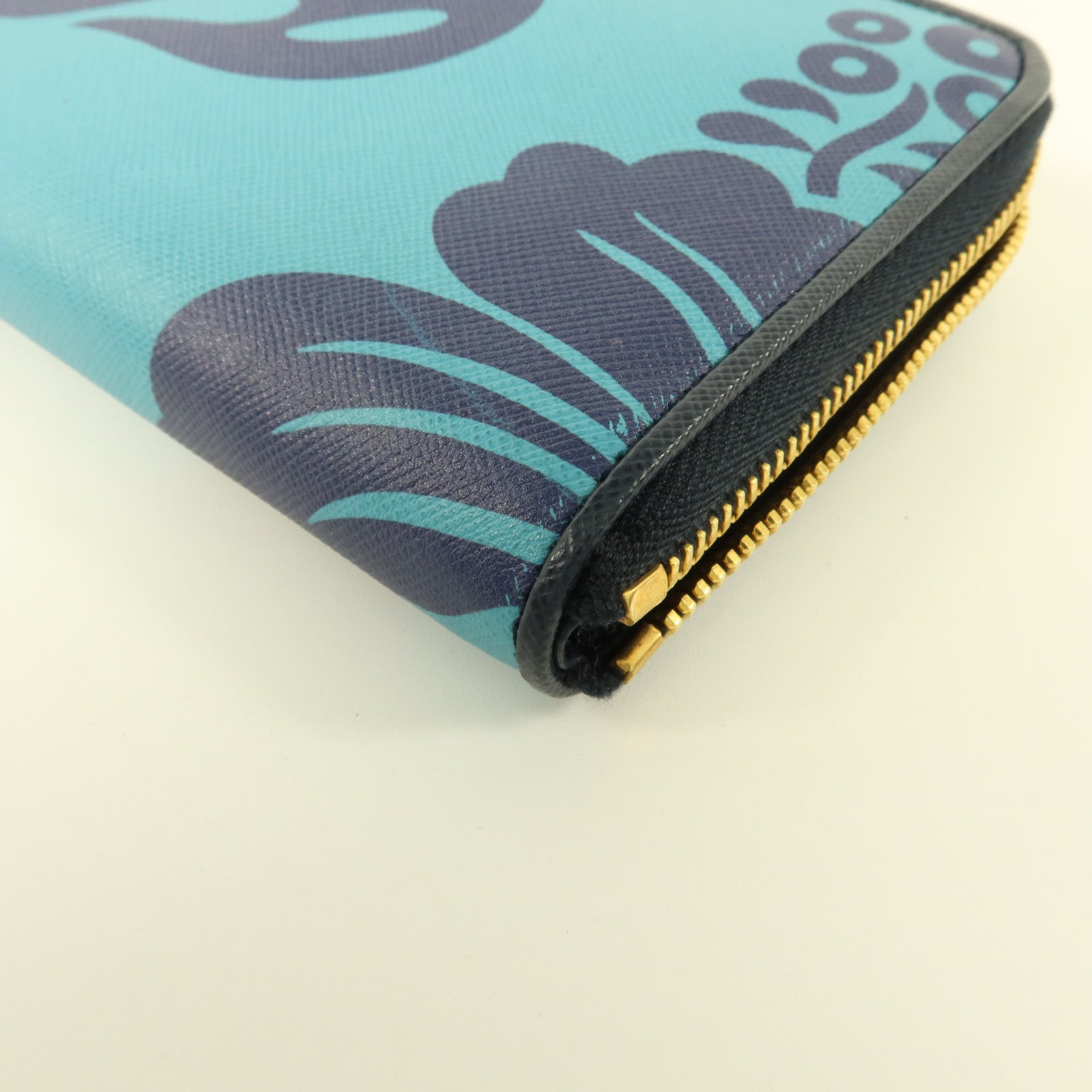 PRADA Saffiano皮革Zipper Long Wallet金扣長錢包