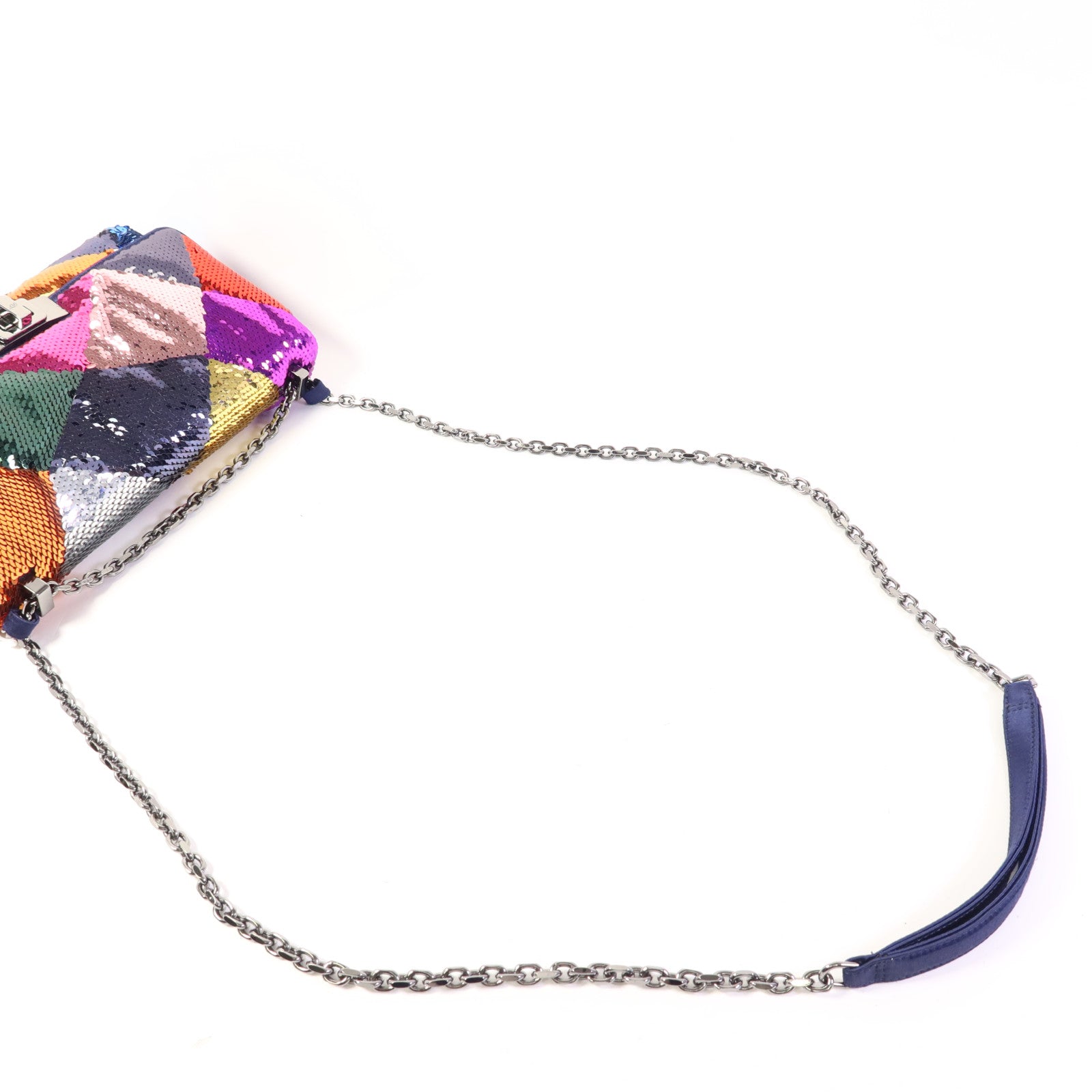 SELECTION 珠片Rover Vivian Chain Shoulder銀扣鏈帶肩背袋