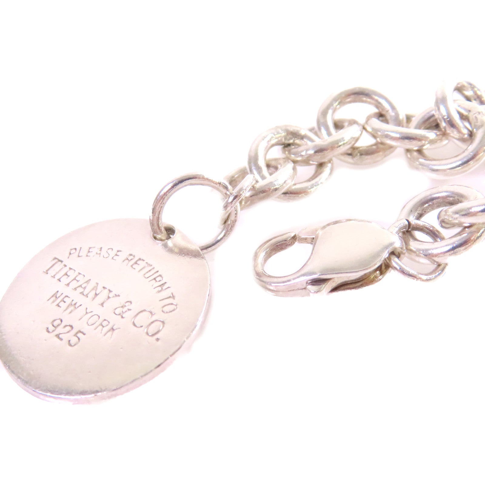 TIFFANY＆CO 925純銀Return To Tiffany Round Tag Bracelet手鏈