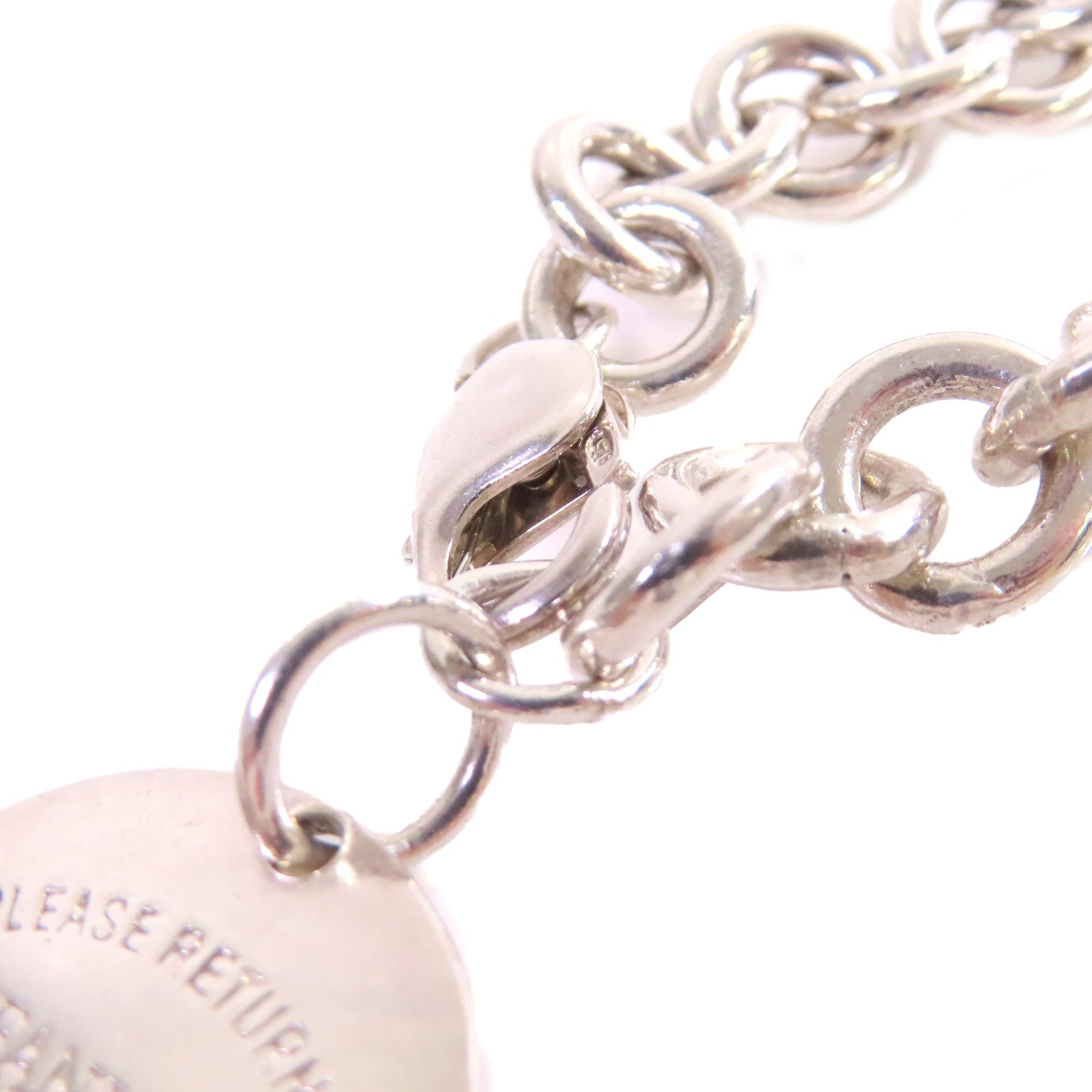 TIFFANY＆CO 925純銀Return To Tiffany Round Tag Bracelet手鏈