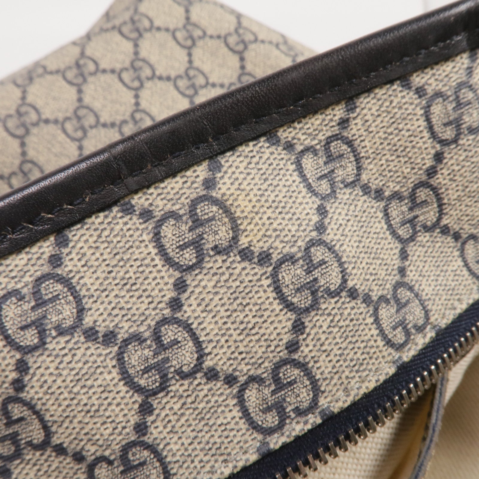 GUCCI 塗層帆布Shoulder Tote銀扣肩背袋/手挽袋