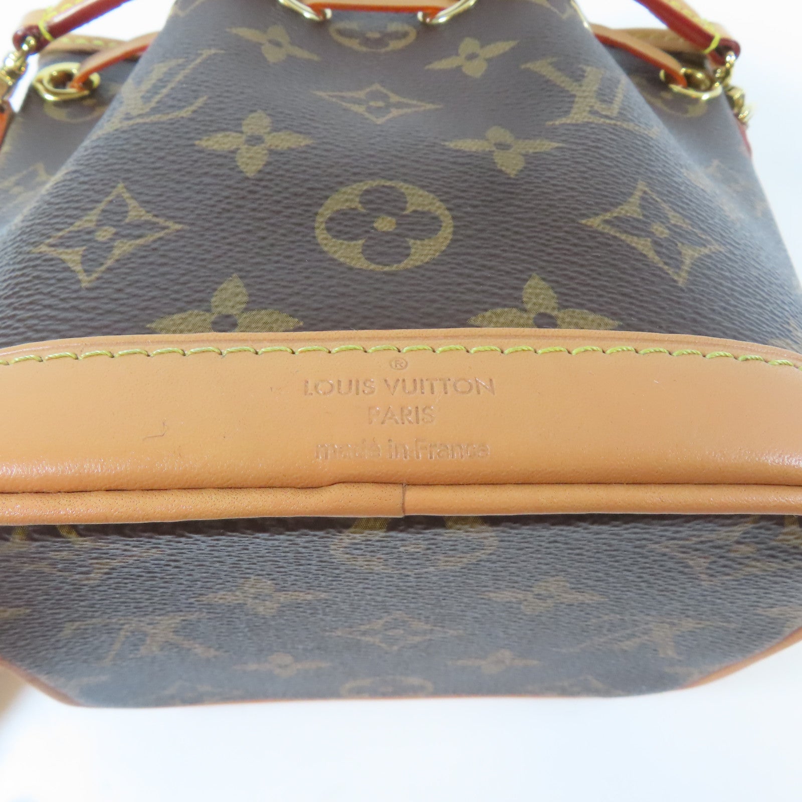 LOUIS VUITTON Monogram Nano Noe金扣手挽肩背兩用袋啡色