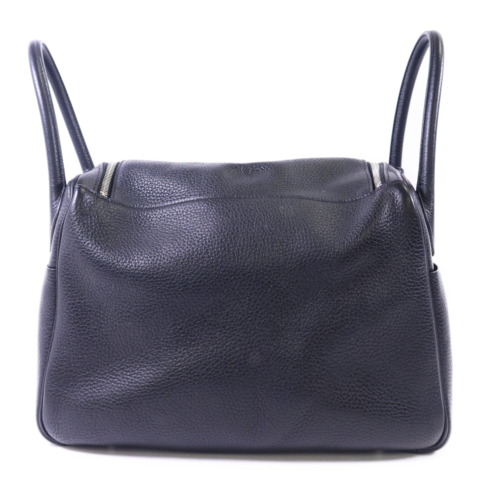 HERMES Clemence皮革Lindy 30銀扣手挽肩背兩用袋Noir