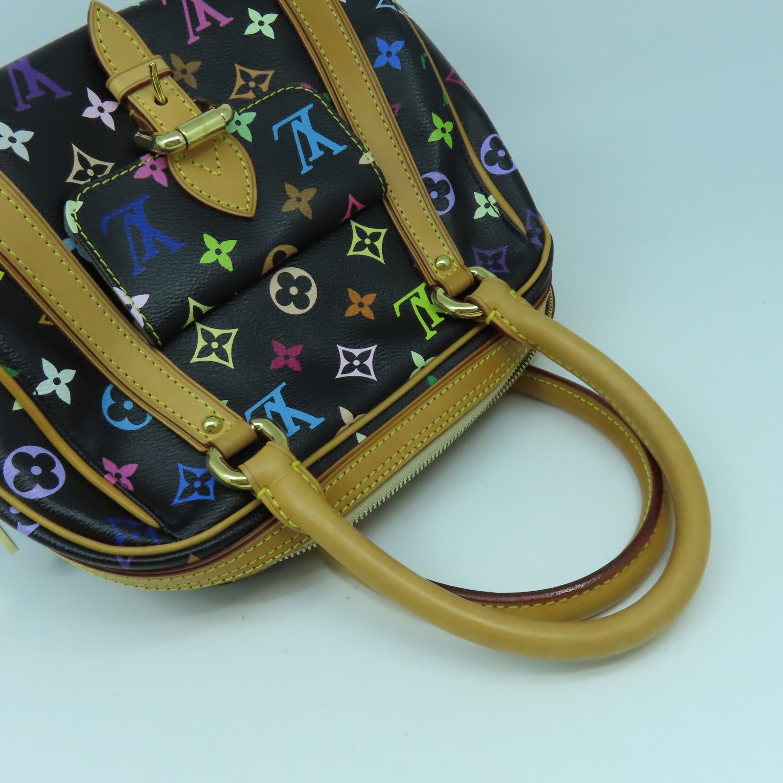 LOUIS VUITTON 【激減優惠】Monogram Multicolore Priscilla金扣手挽袋黑色