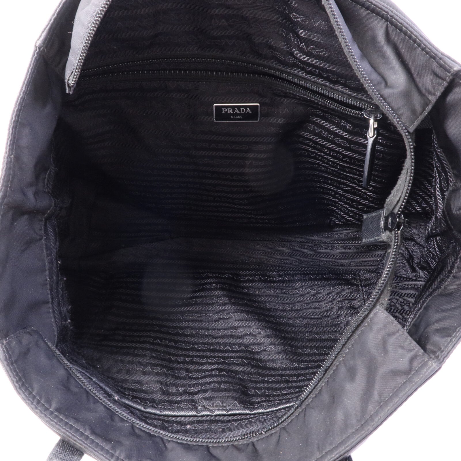 PRADA 尼龍Tote Bag銀扣手挽袋