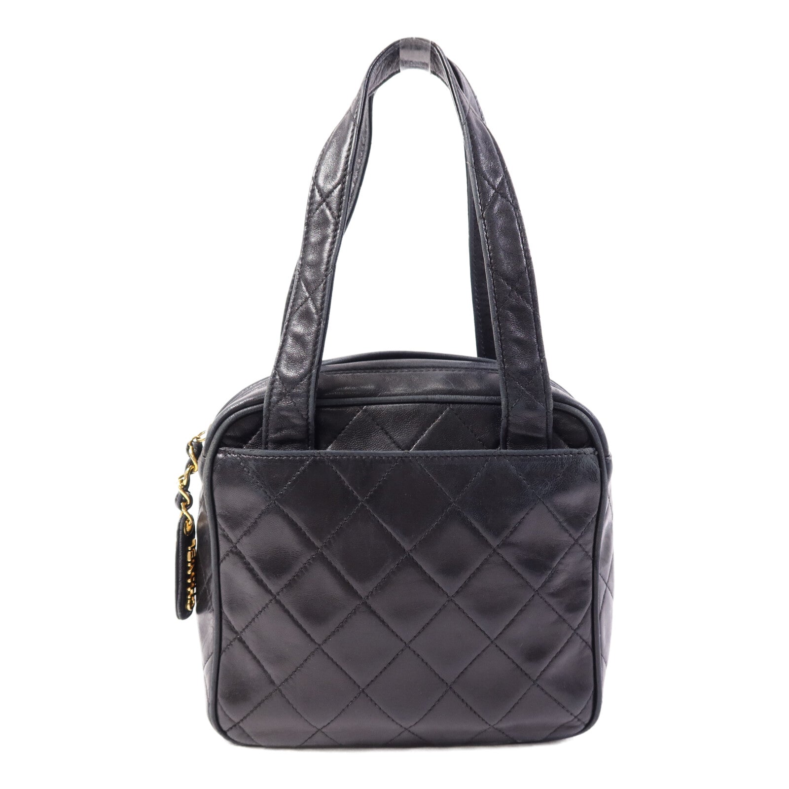 CHANEL 羊皮皮革Handbag金扣手挽袋