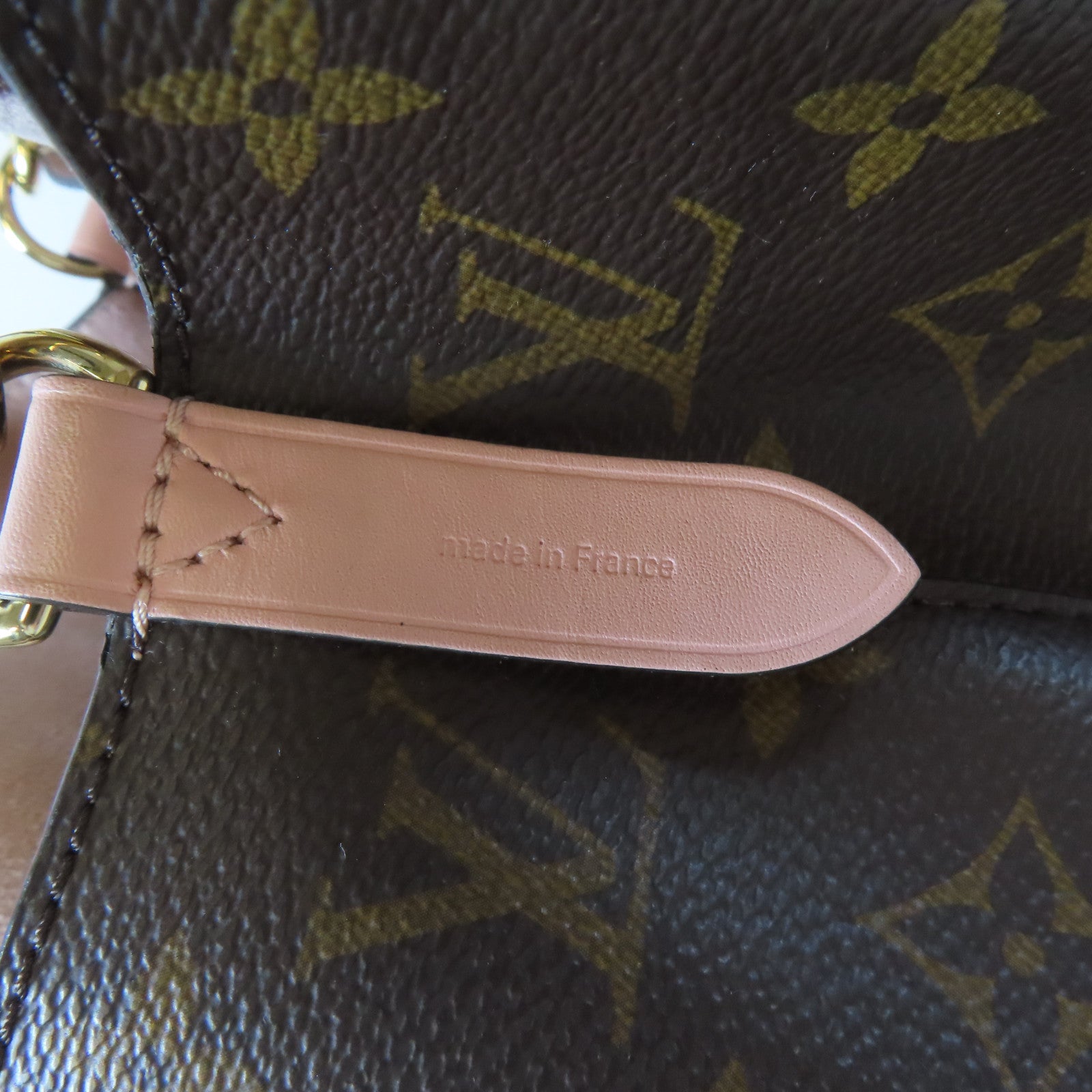 LOUIS VUITTON Monogram Neo Noe MM金扣肩背袋粉紅色/啡色
