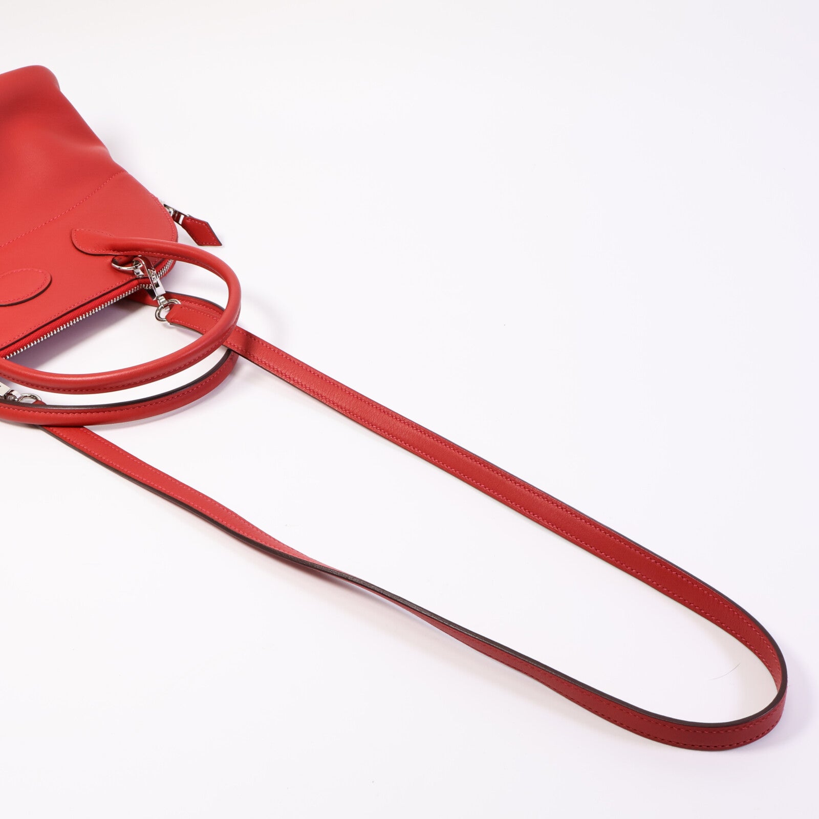 HERMES Swift皮革Bolide 27手挽肩背兩用袋Rouge Tomate