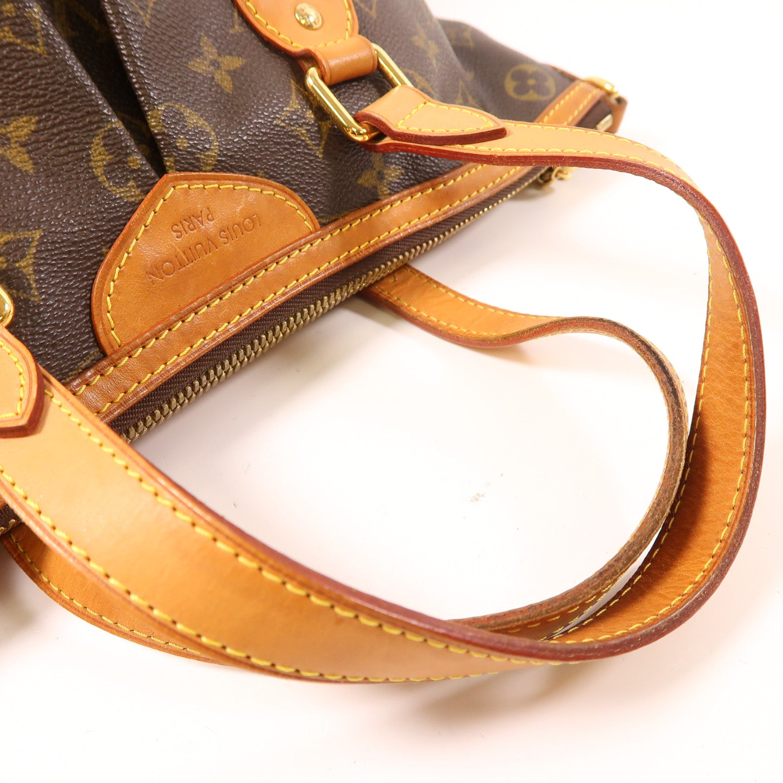 LOUIS VUITTON Monogram Palermo金扣手挽肩背兩用袋啡色